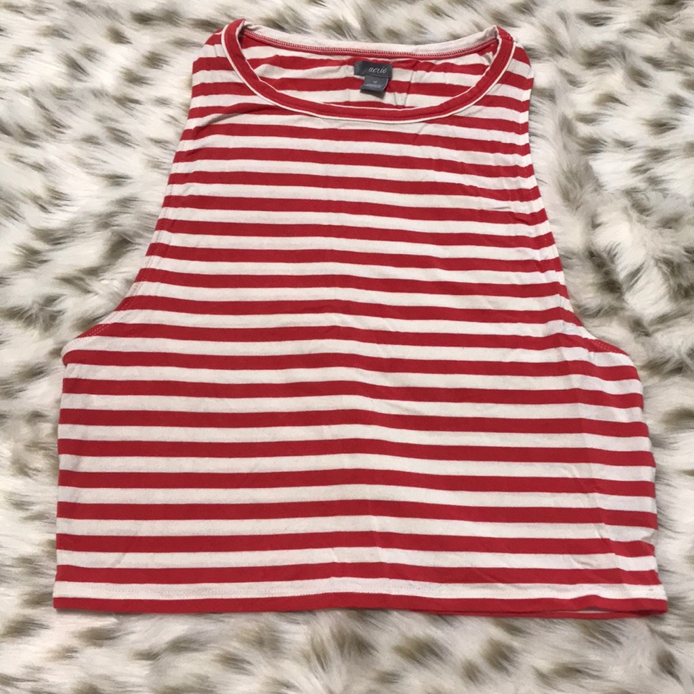 Red and white striped crop top!